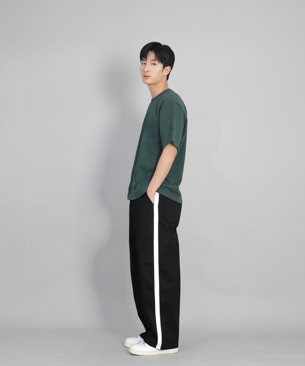 세인트크루(SAINTCREW) 화이트 P라인 EX와이드팬츠 PLW-341 블랙