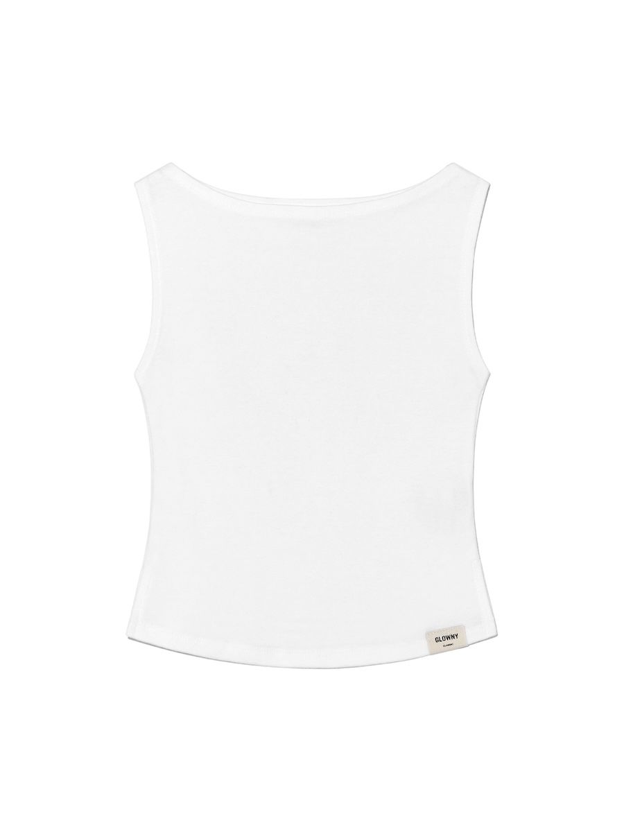 MUSINSA | GLOWNY G SLIT SLEEVELESS TOP (3 colors)