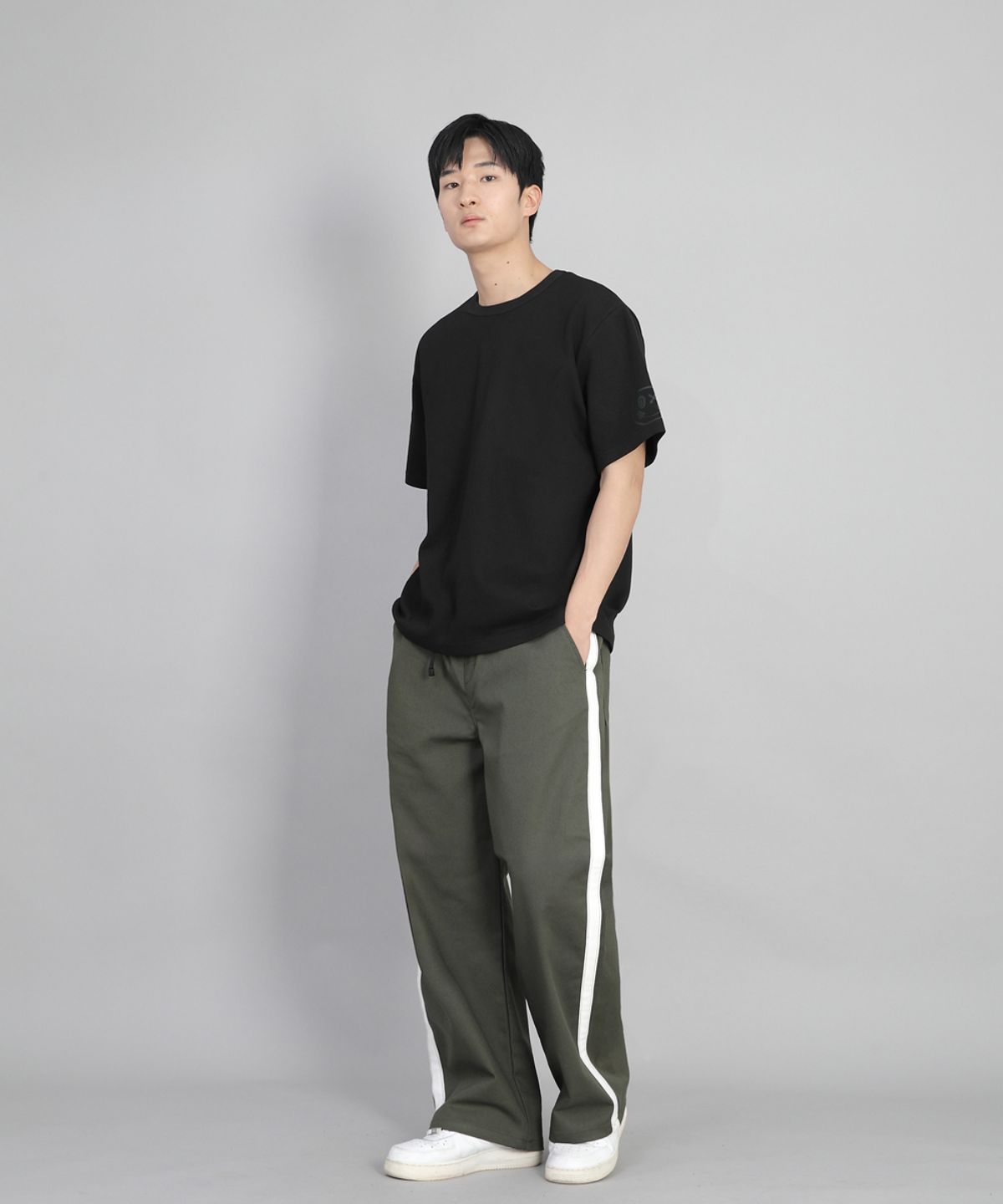 세인트크루(SAINTCREW) 화이트 P라인 EX와이드팬츠 PLW-341 카키