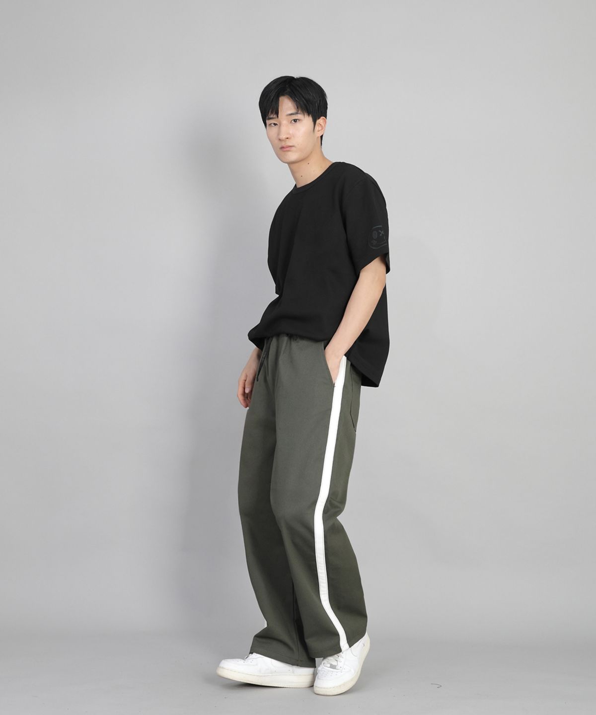 세인트크루(SAINTCREW) 화이트 P라인 EX와이드팬츠 PLW-341 카키