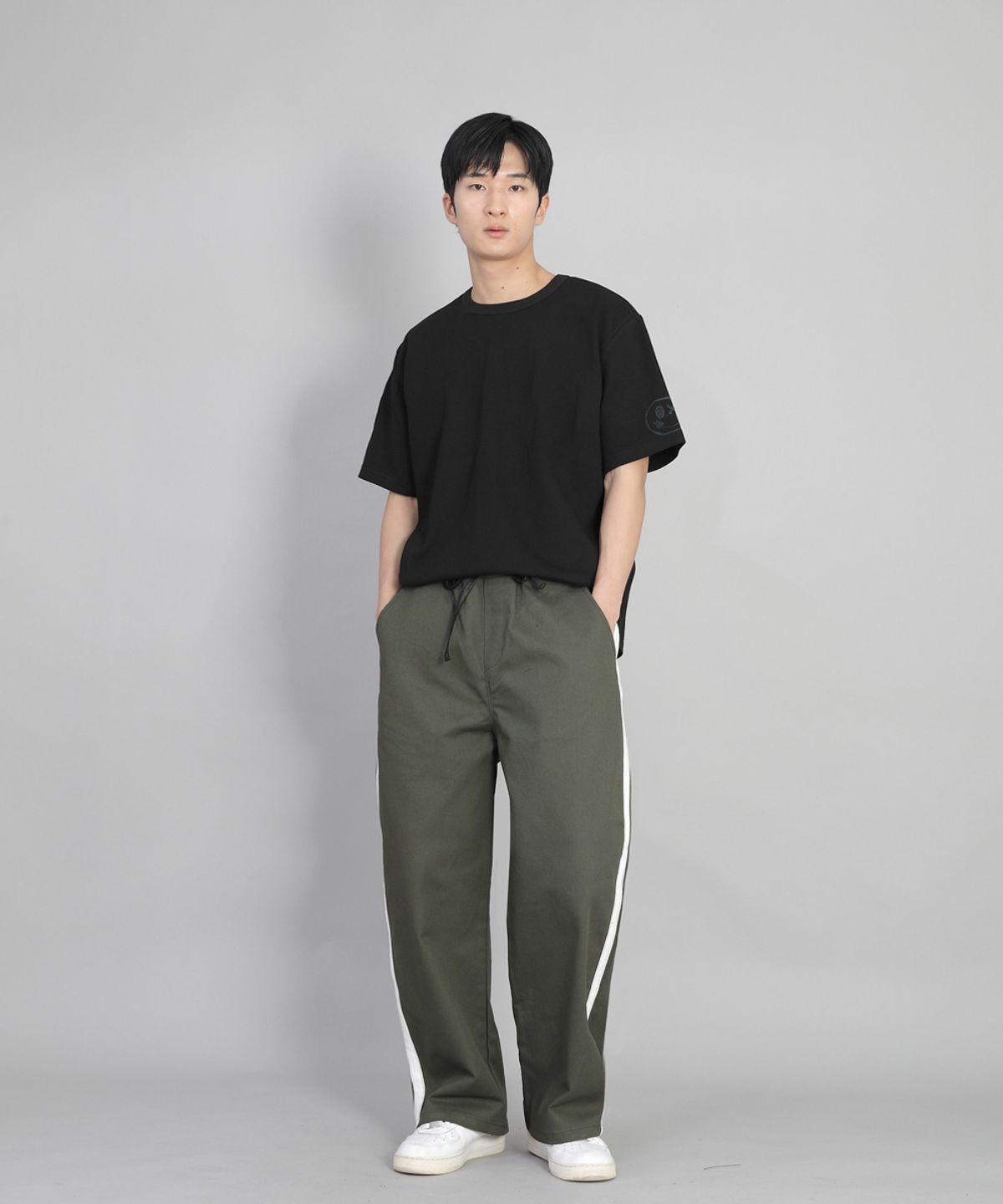 세인트크루(SAINTCREW) 화이트 P라인 EX와이드팬츠 PLW-341 카키