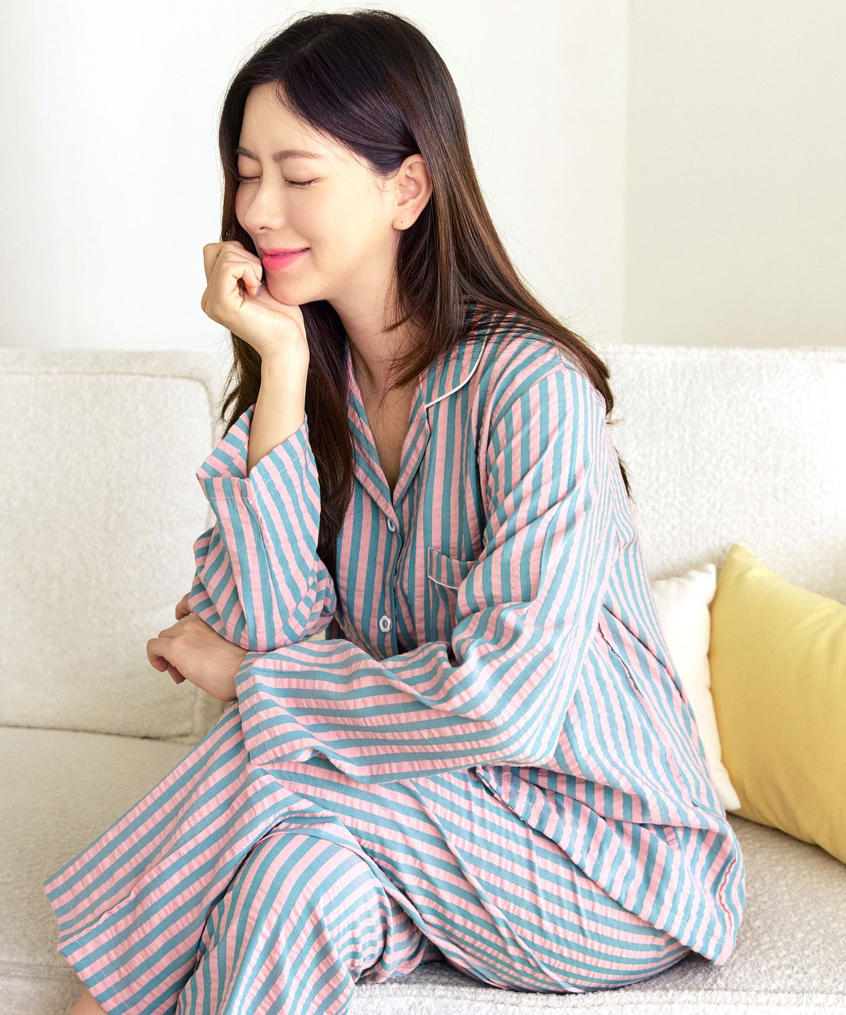 핑코코(PINGCOCO) 136 핑크스트 긴소매 여성인잠옷 파자마