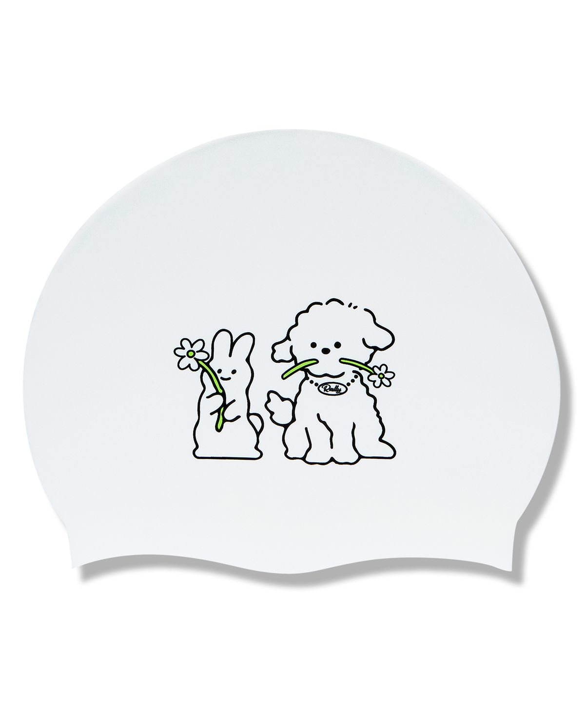 랠리스포츠(RALLY) [PRUC902 WHT] 토끼와강아지 실리콘 수모 화이트