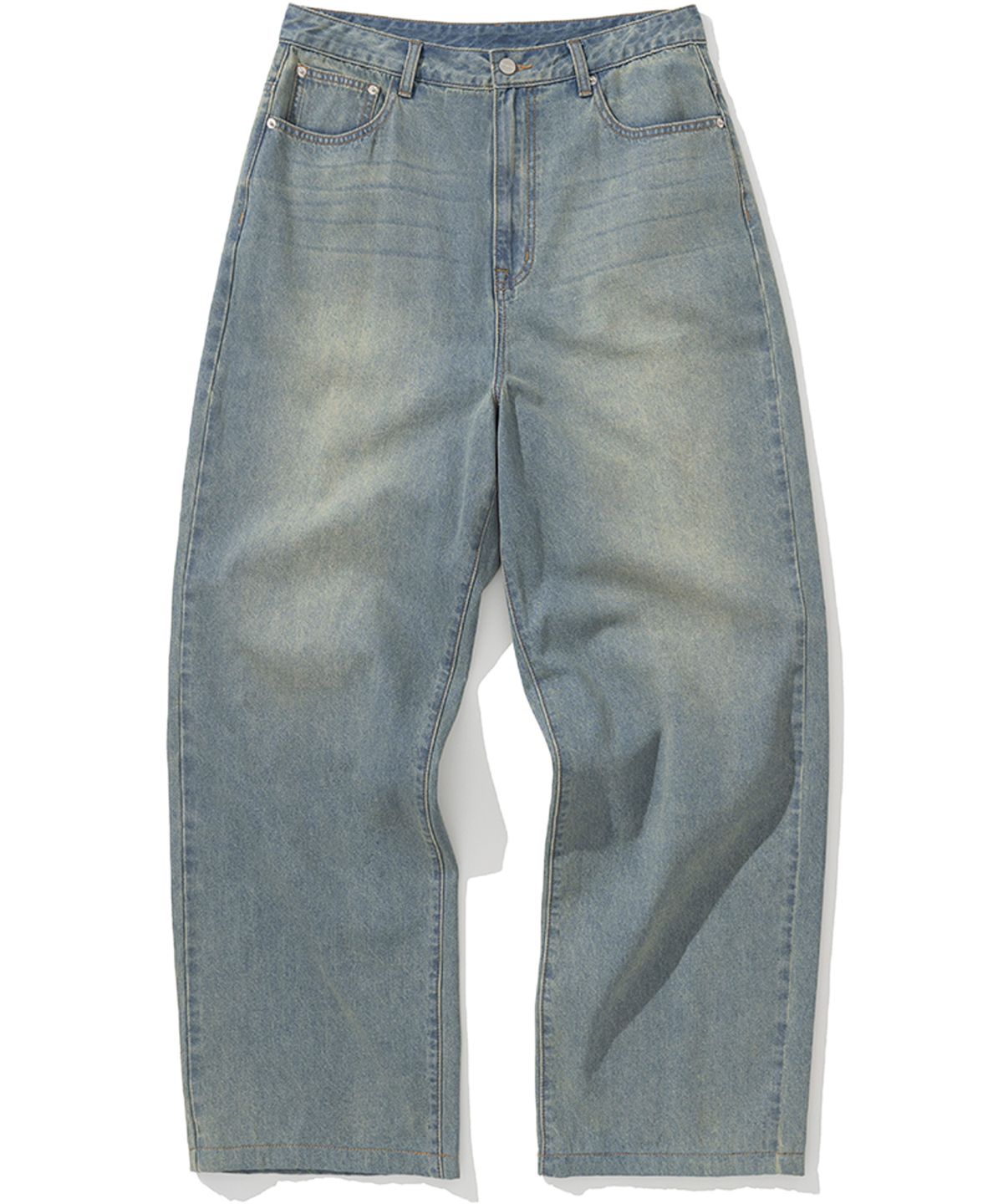 낫포너드(NOT4NERD) Linen Like Wide Fit Denim Pants - Light Blue