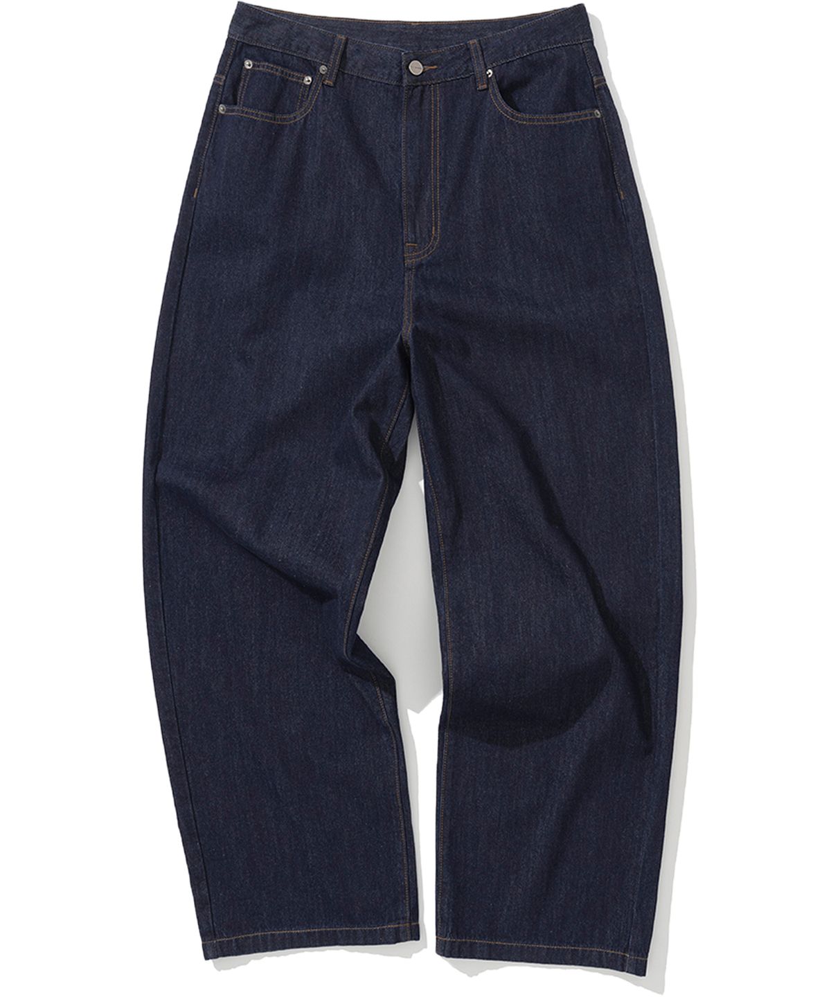낫포너드(NOT4NERD) Linen Like Wide Fit Denim Pants - Deep Indigo