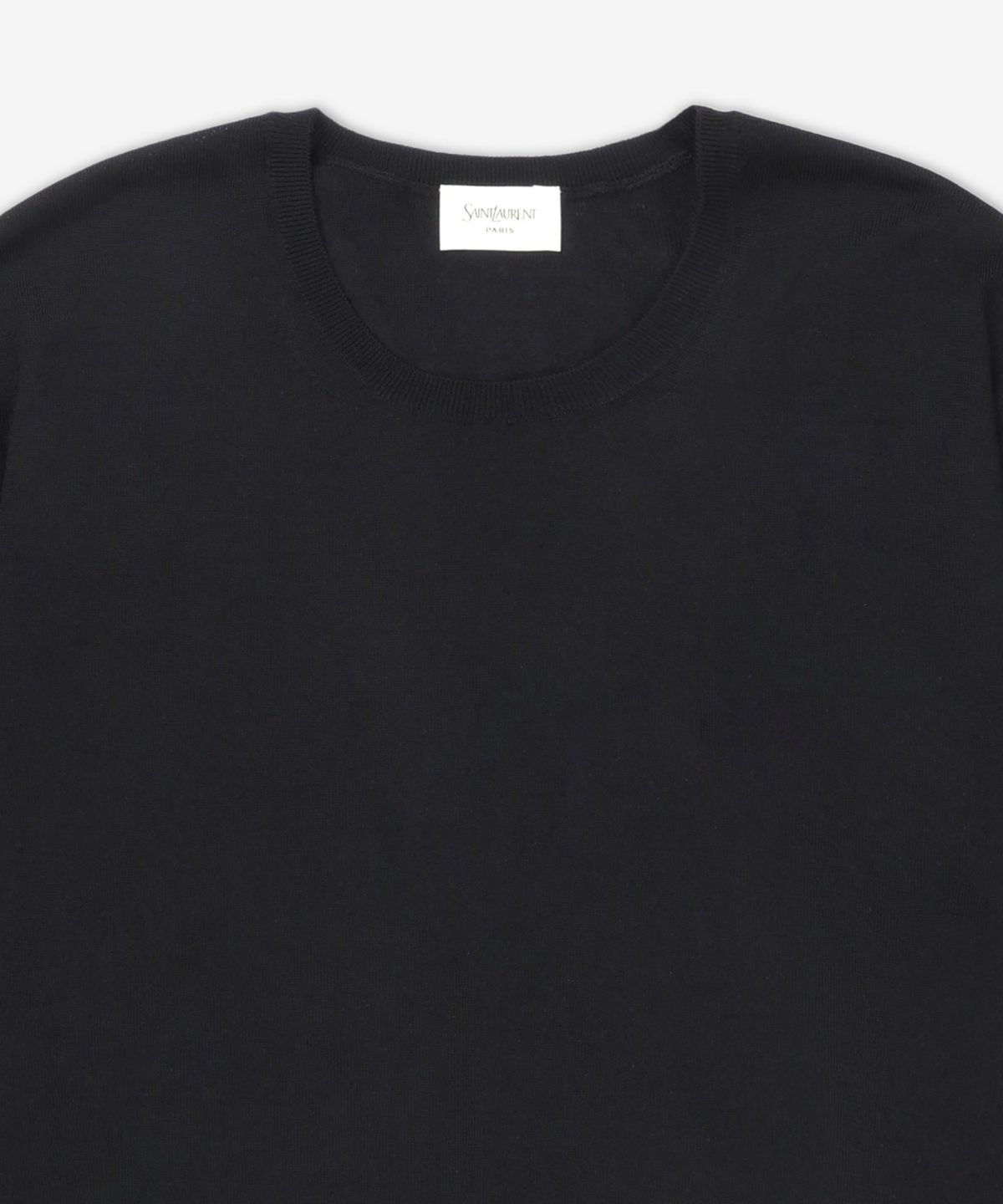 생로랑(SAINT LAURENT) 파인 메리노 니트 - 블랙 / 821736Y76GM1000