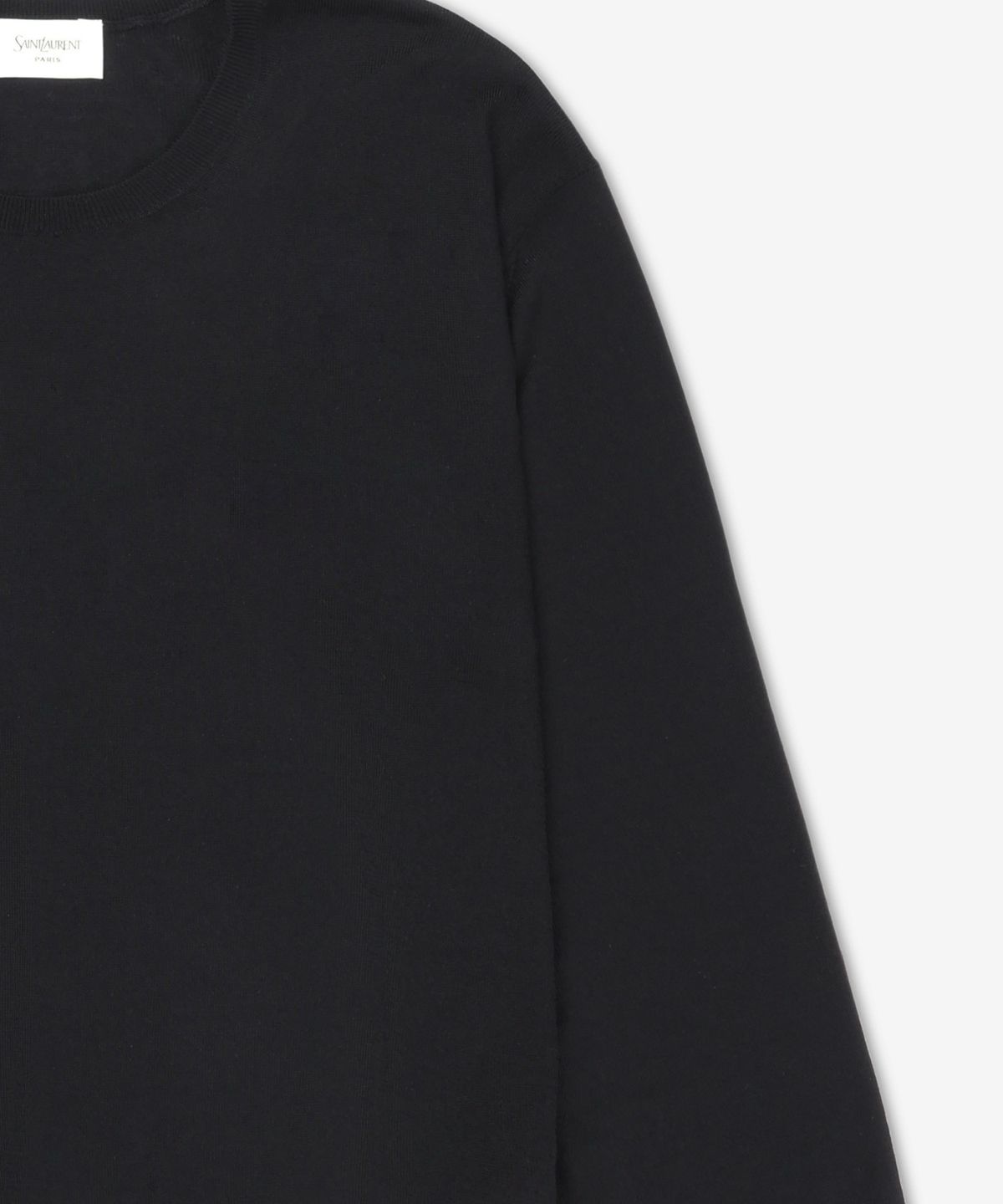 생로랑(SAINT LAURENT) 파인 메리노 니트 - 블랙 / 821736Y76GM1000