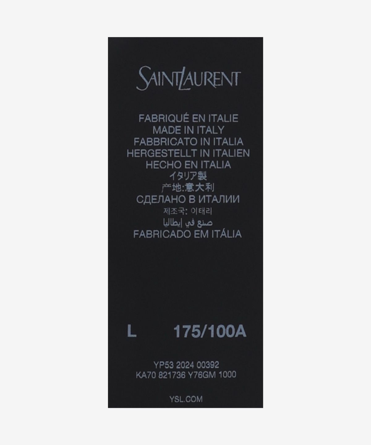 생로랑(SAINT LAURENT) 파인 메리노 니트 - 블랙 / 821736Y76GM1000