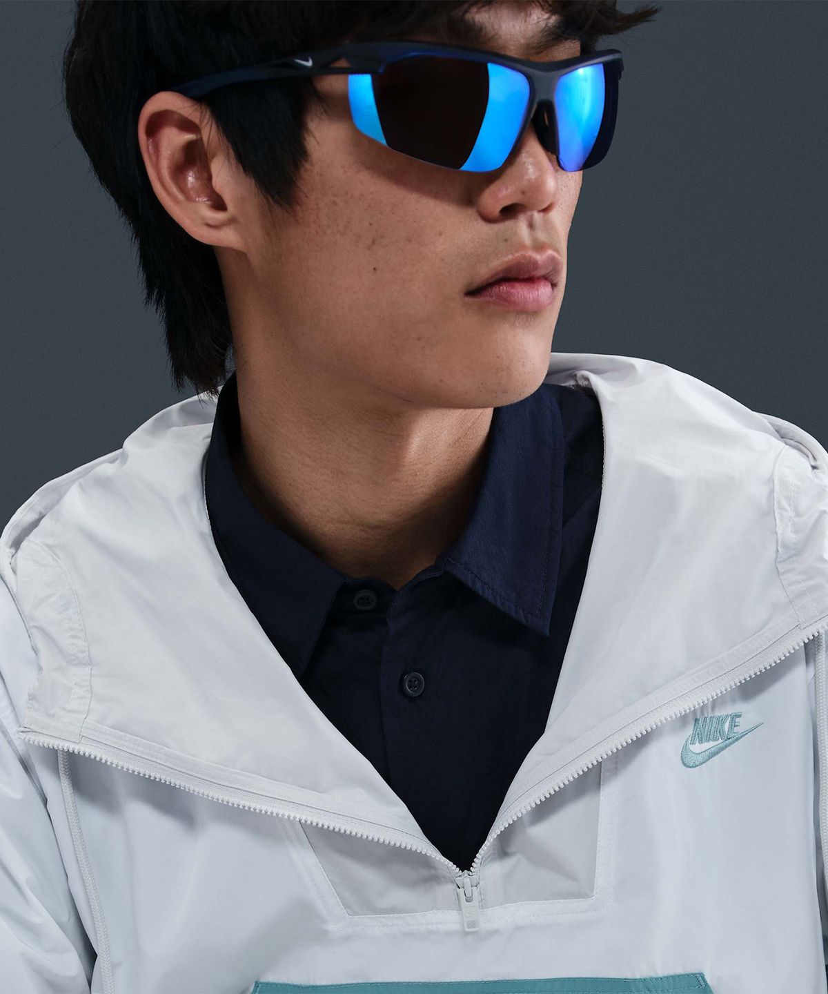 나이키(NIKE) 클럽 마리나 아노락 재킷 M - 화이트:데님 터콰이즈:포톤 더스트:데님 터콰이즈 / HJ1958-100