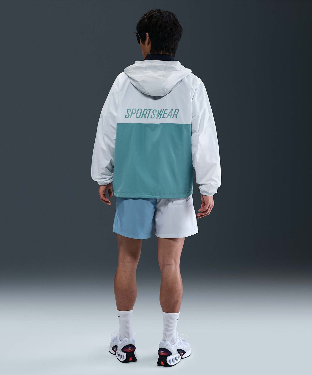 나이키(NIKE) 클럽 마리나 아노락 재킷 M - 화이트:데님 터콰이즈:포톤 더스트:데님 터콰이즈 / HJ1958-100