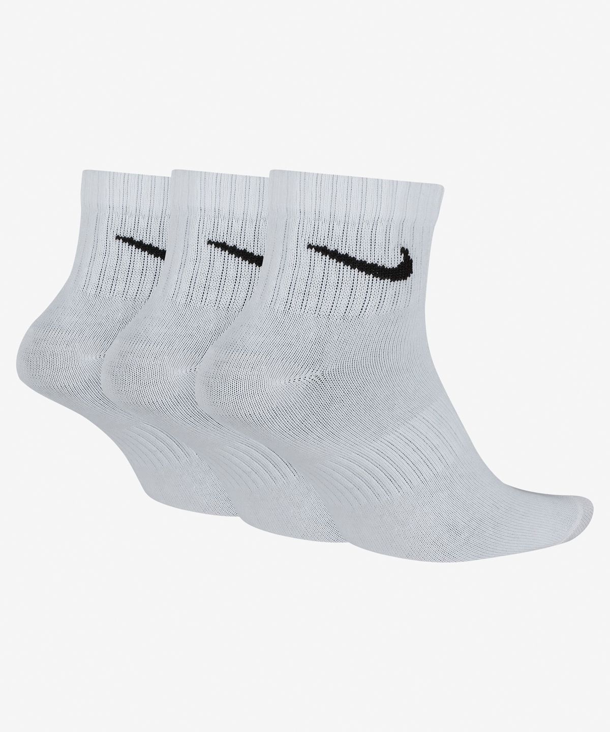 나이키(NIKE) 에브리데이 라이트웨이트 트레이닝 앵클 삭스(3켤레) - 화이트:블랙 / SX7677-100