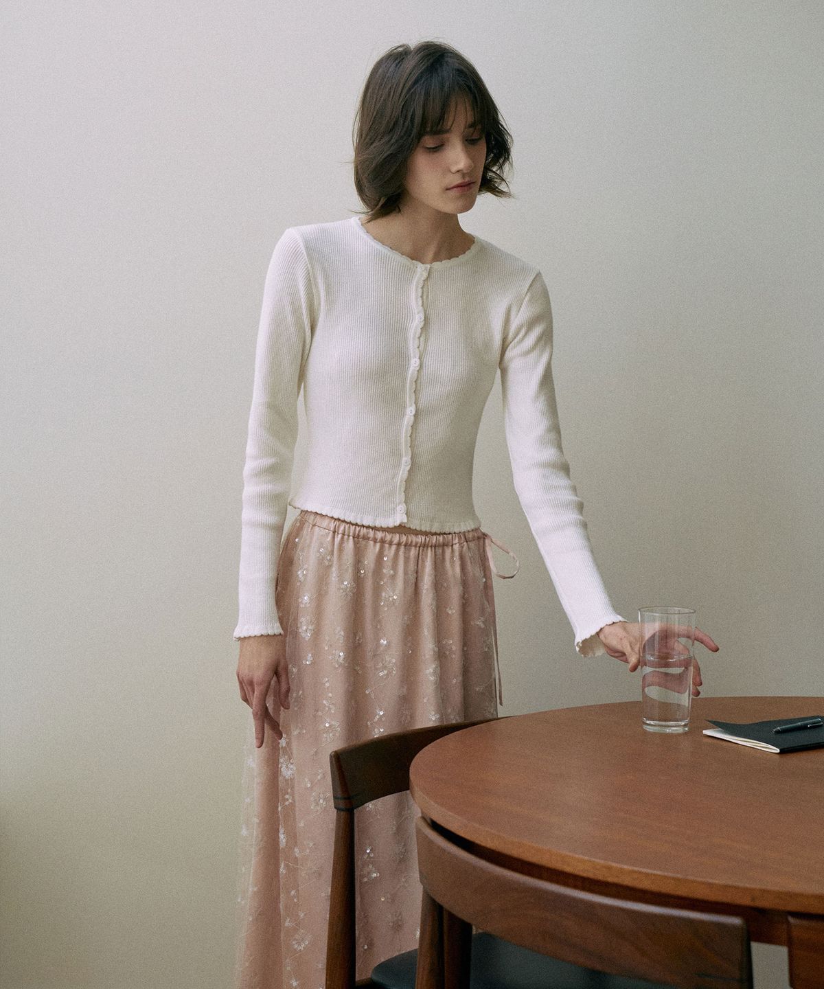 라메레이(LAMEREI) Spangle layered Skirt[LMBESPSK5406]-2color