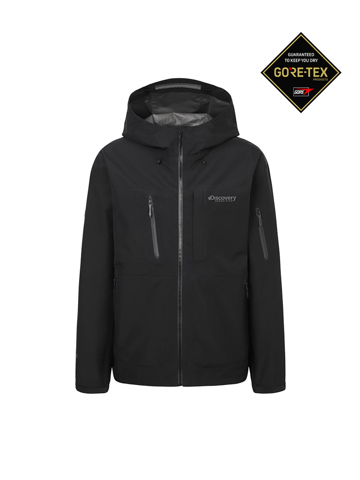 디스커버리 익스페디션(DISCOVERY EXPEDITION) 남성 고어텍스 팩라이트 2.5L 방수자켓 (BLACK)