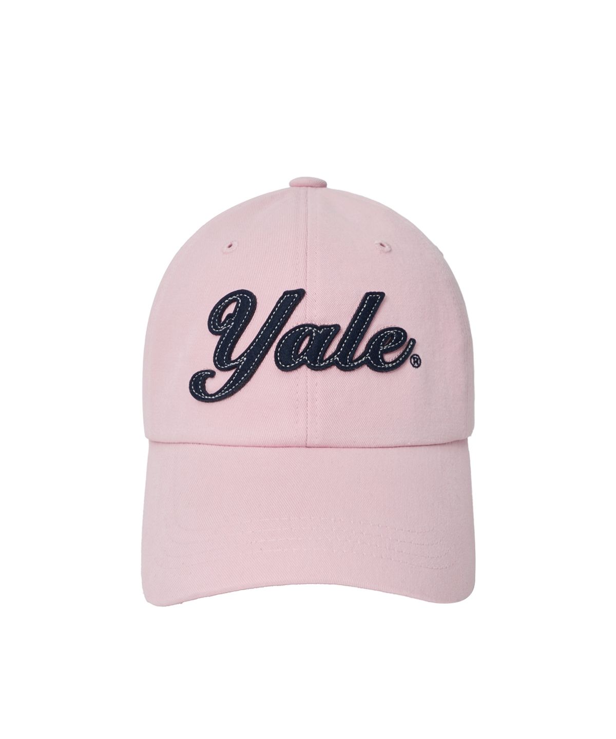 예일(YALE) 펠트 아플리케 볼캡_핑크