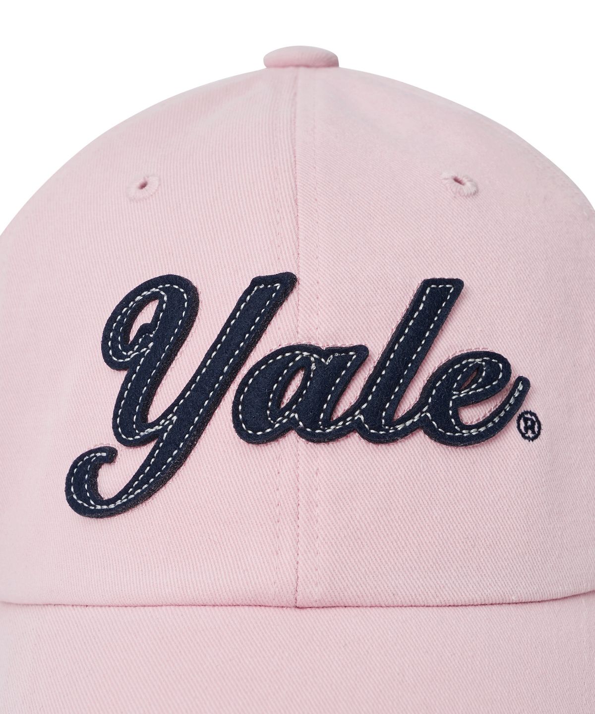 예일(YALE) 펠트 아플리케 볼캡_핑크