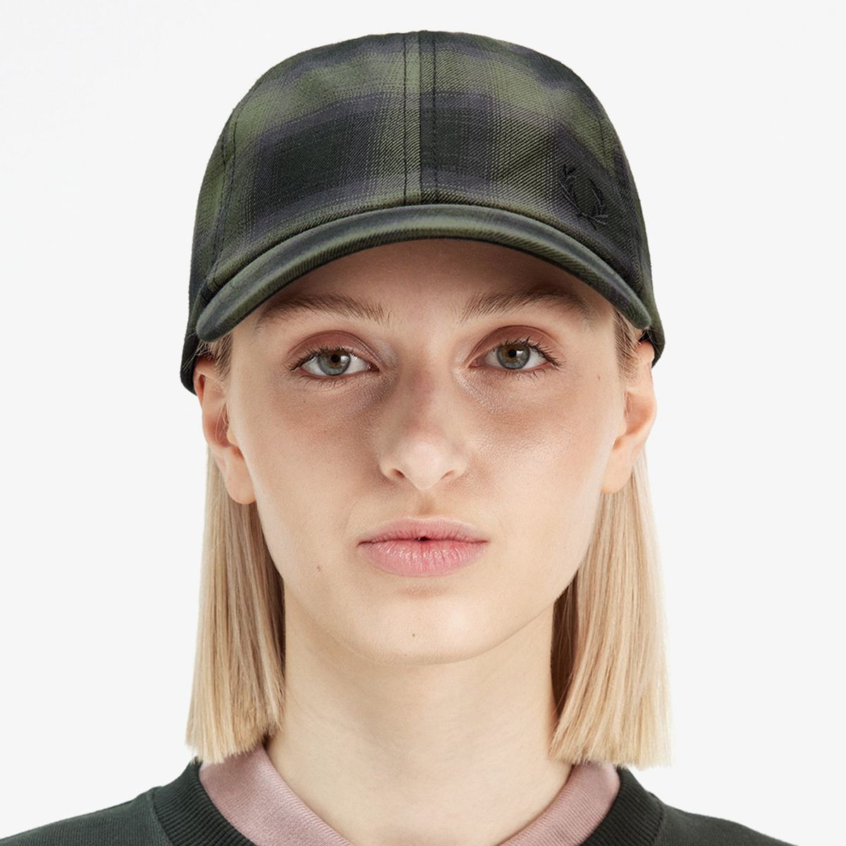 프레드페리(FRED PERRY) 블러 체크 캡 - LW그린 CFPU2438669-X21