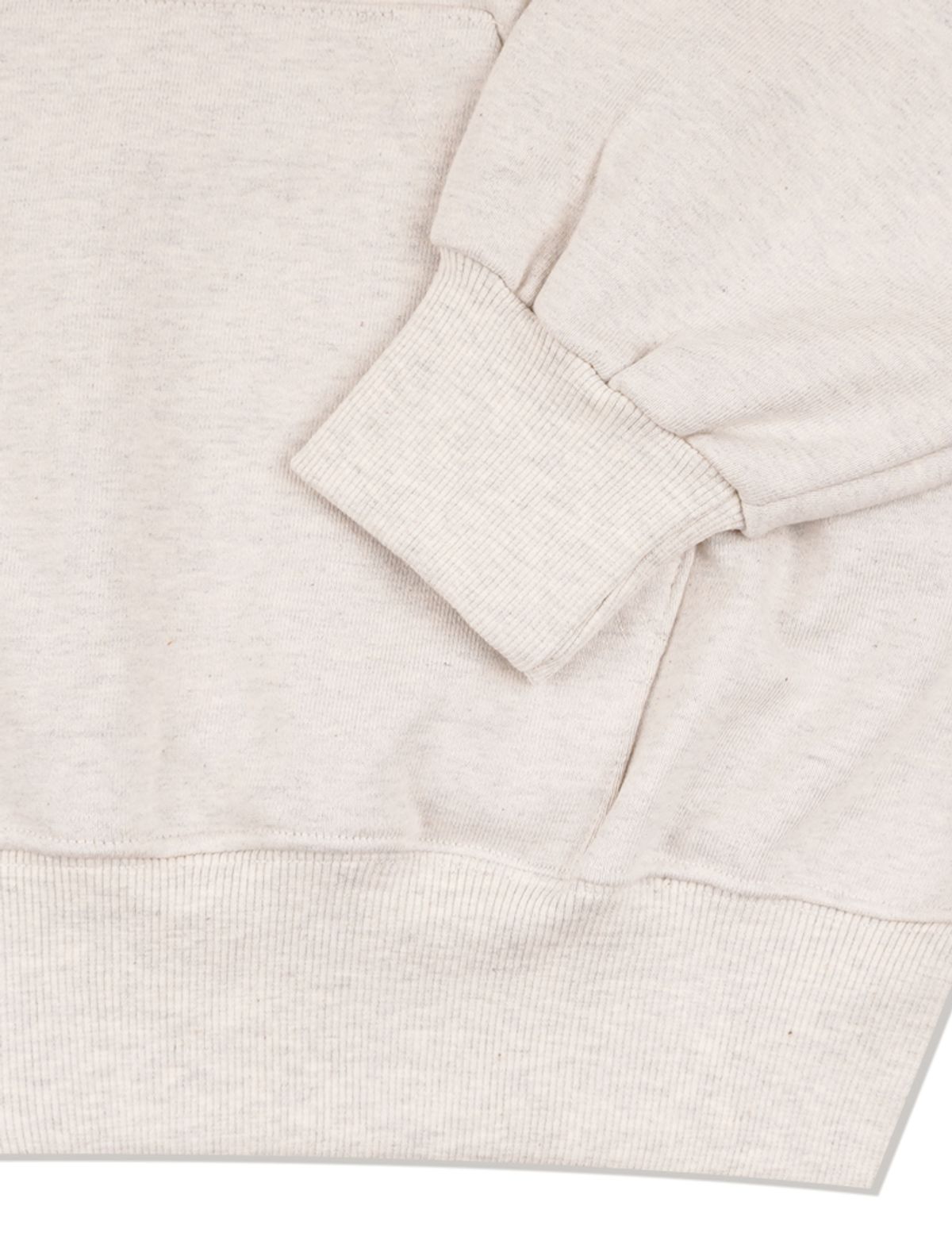 라 메종 스튜디오(LA MAISON STUDIO) UNISEX 투톤 블러 엠보로고 후드 집업 오트밀(FCF1ZP323M)
