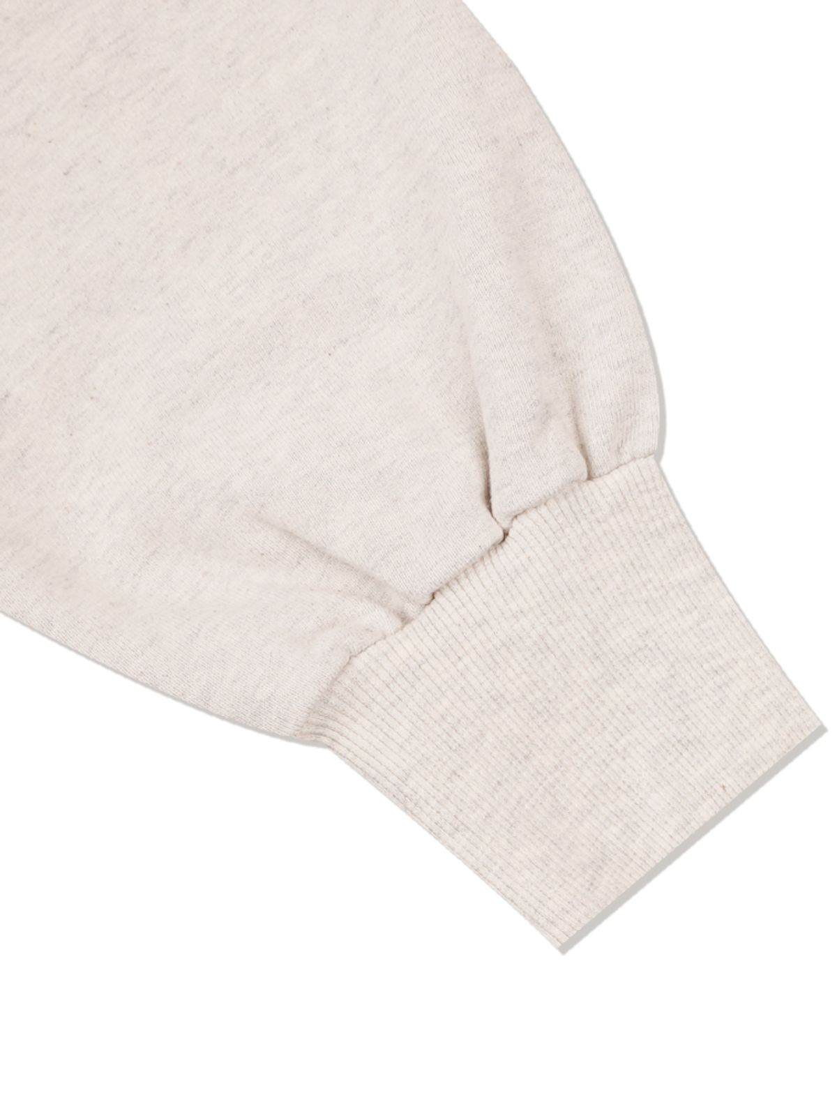 라 메종 스튜디오(LA MAISON STUDIO) UNISEX 투톤 블러 엠보로고 후드 집업 오트밀(FCF1ZP323M)