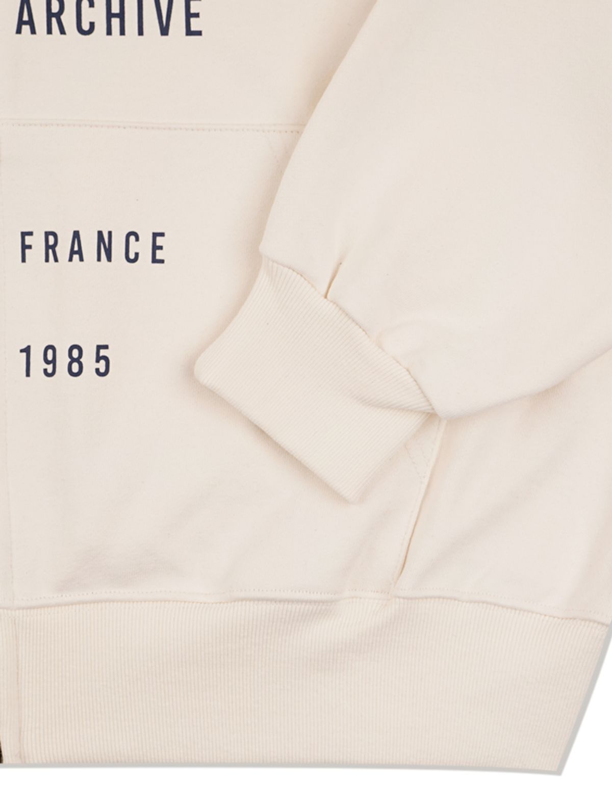 라 메종 스튜디오(LA MAISON STUDIO) UNISEX 빈티지 로고 후드 집업 크림(FCF1ZP324M)