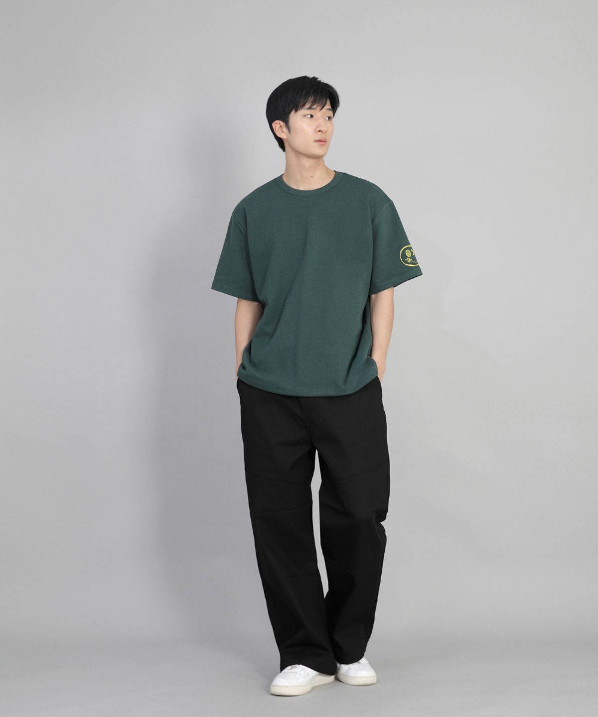 세인트크루(SAINTCREW) 프런트커팅 디테일 EX와이드 팬츠 CDE-371 블랙
