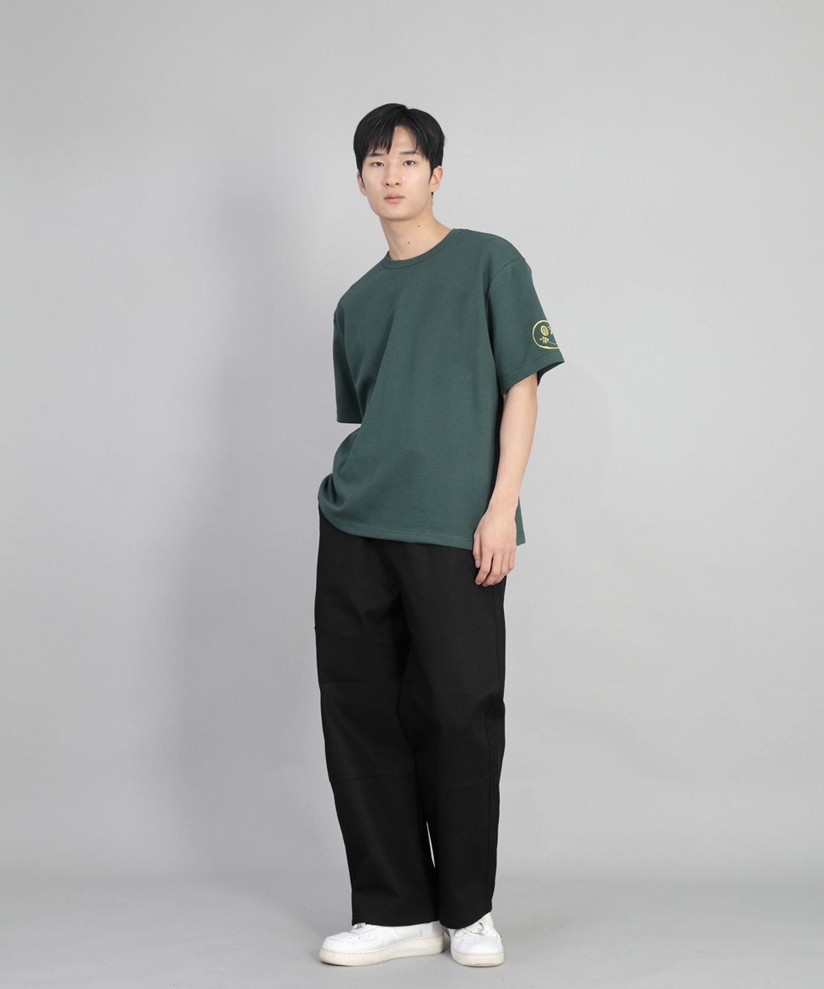 세인트크루(SAINTCREW) 프런트커팅 디테일 EX와이드 팬츠 CDE-371 블랙