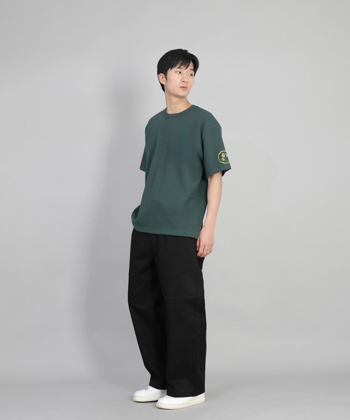 세인트크루(SAINTCREW) 프런트커팅 디테일 EX와이드 팬츠 CDE-371 블랙