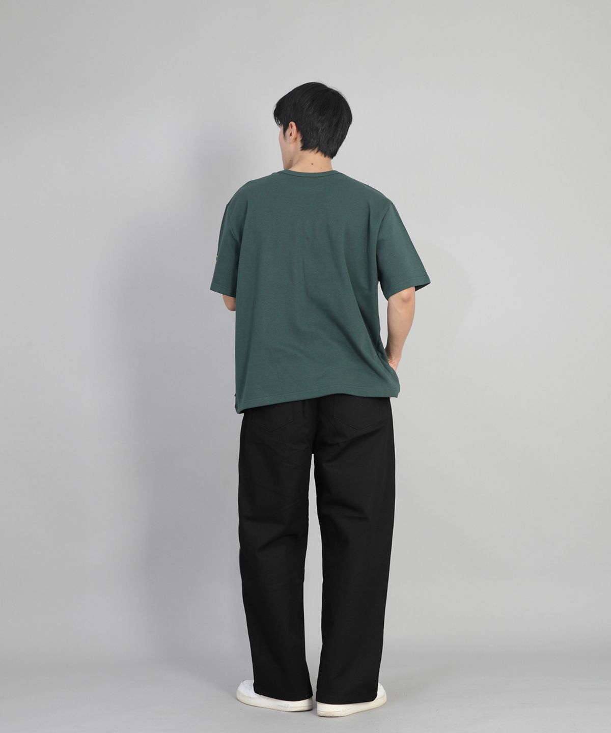 세인트크루(SAINTCREW) 프런트커팅 디테일 EX와이드 팬츠 CDE-371 블랙
