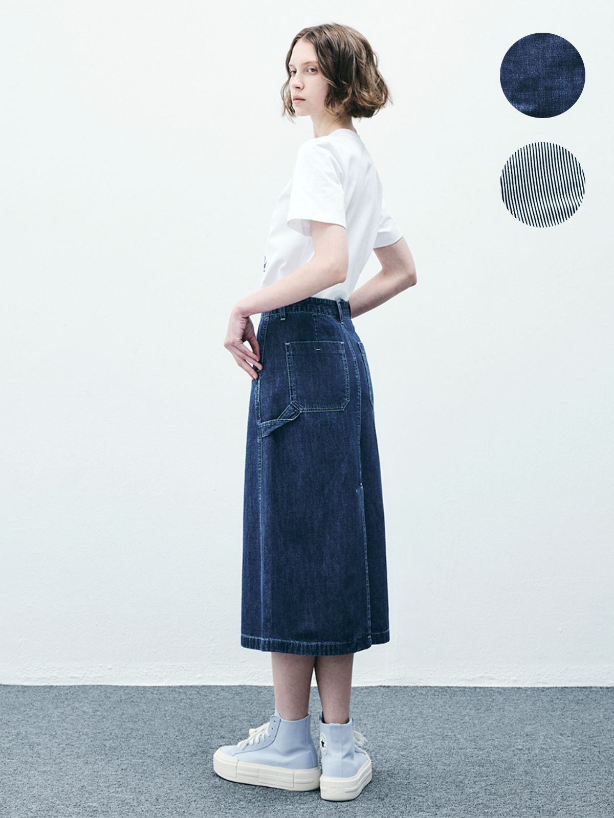 람(RAAM) RAS5005 카펜터즈 A LINE 데님 스커트