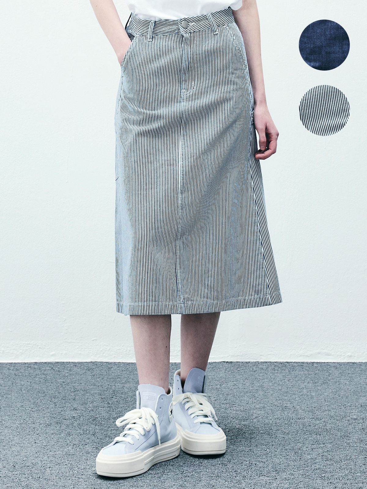 람(RAAM) RAS5005 카펜터즈 A LINE 데님 스커트