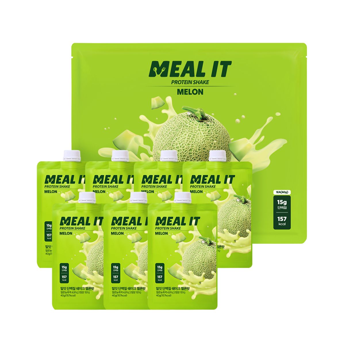 밀잇(MEAL IT) 식단관리 단백질 쉐이크 포켓형 7개입 세트 (말차초코쿠키맛, 시리얼맛, 피스타치오맛, 멜론맛, 초코맛, 커피맛, 바나나맛)