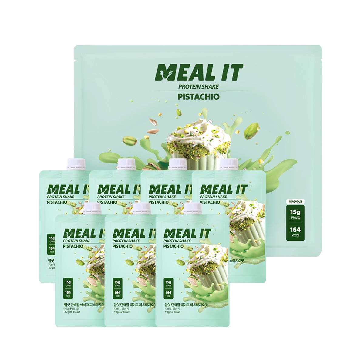 밀잇(MEAL IT) 식단관리 단백질 쉐이크 포켓형 7개입 세트 (말차초코쿠키맛, 시리얼맛, 피스타치오맛, 멜론맛, 초코맛, 커피맛, 바나나맛)