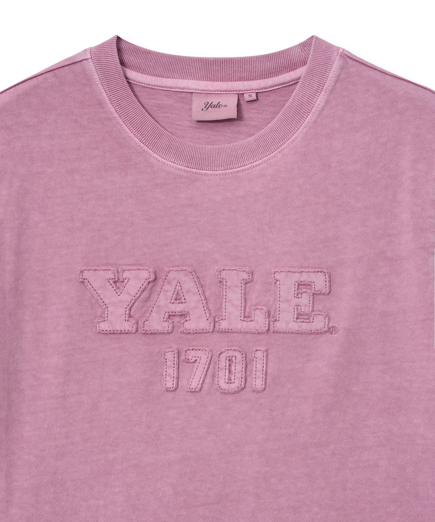 MUSINSA | YALE Women's Pigment Applique T-Shirt_Pink