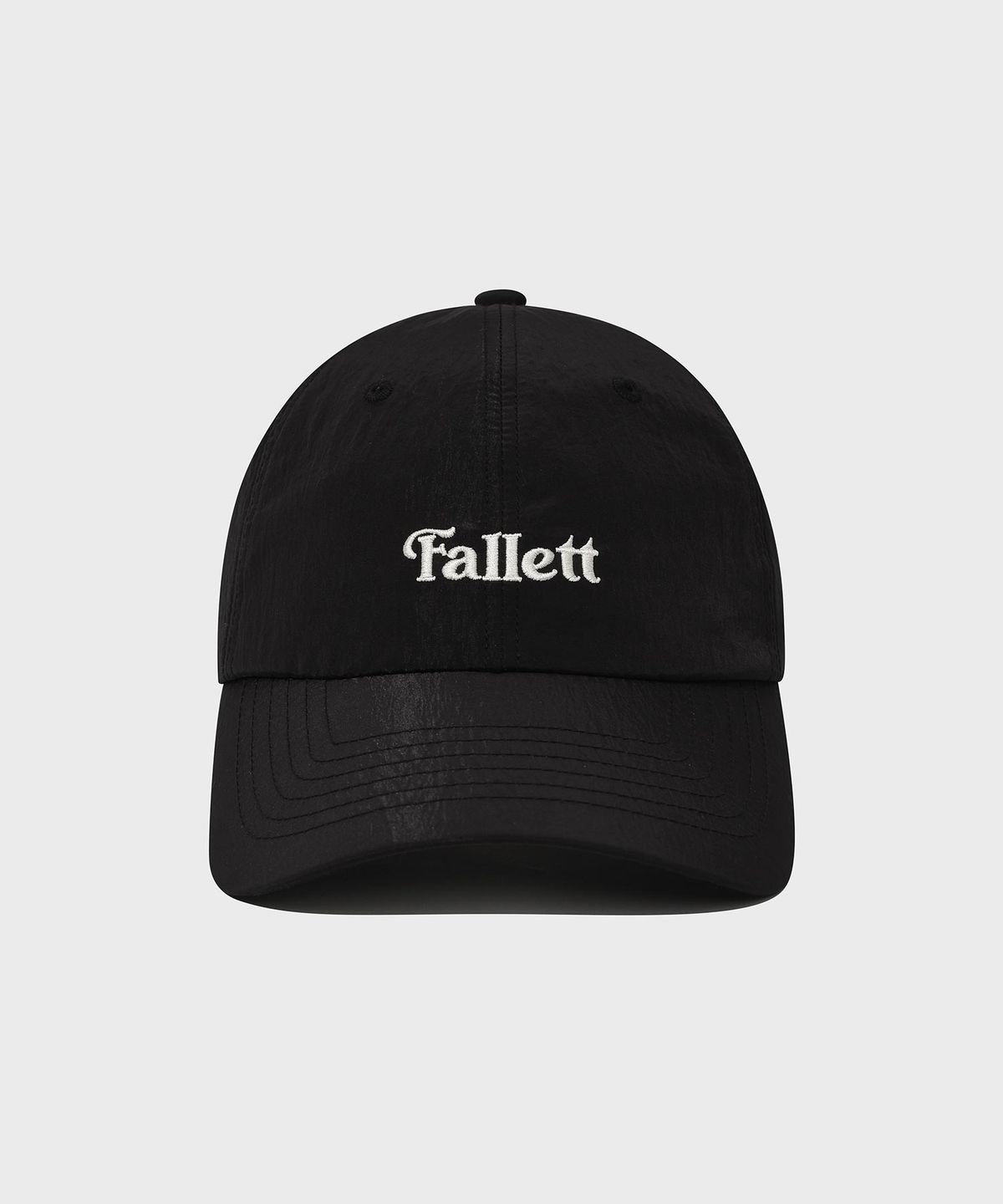 팔렛(FALLETT) 나일론 스토리 로고 볼캡 블랙