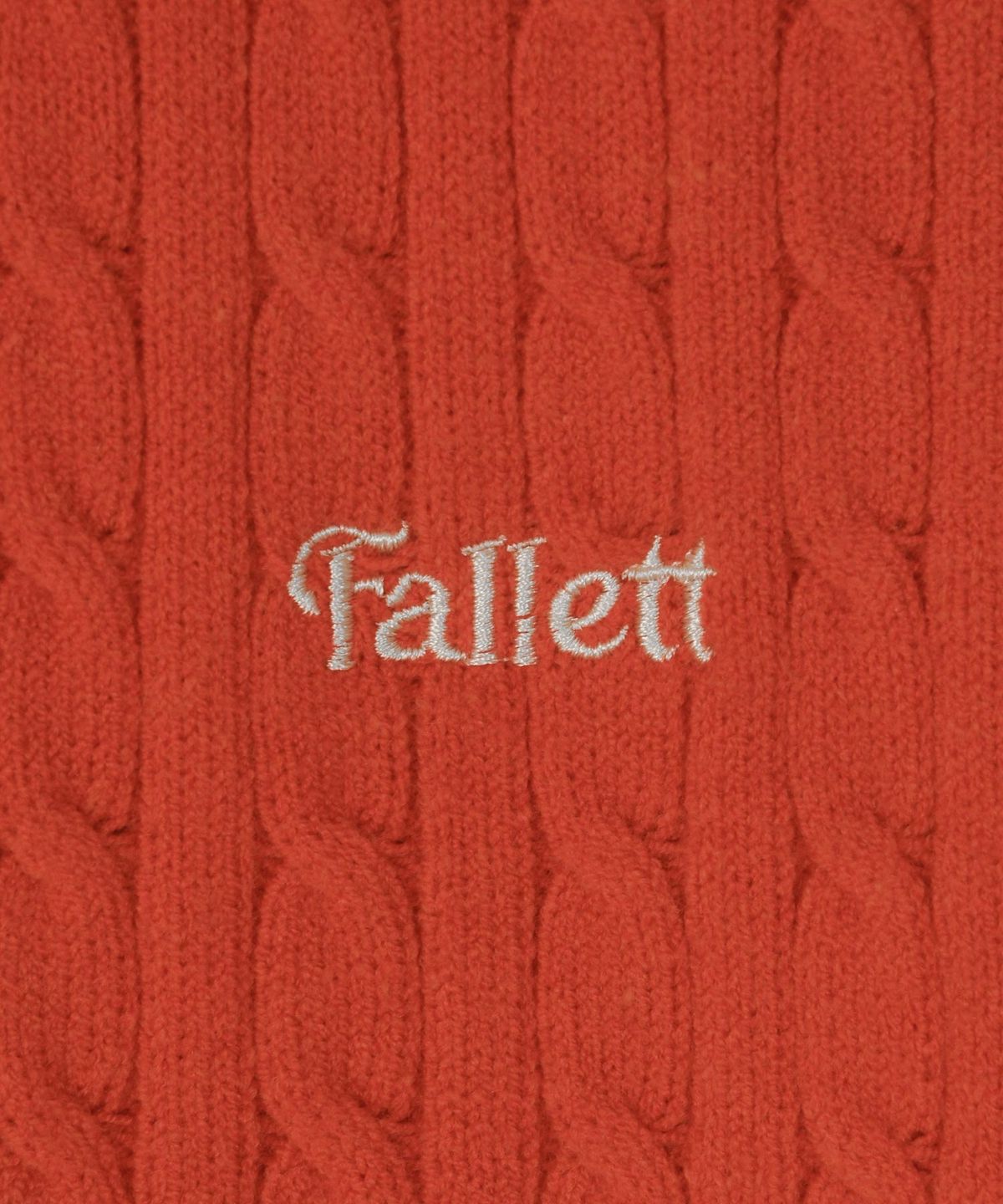 팔렛(FALLETT) 케이블 반팔 니트 레드