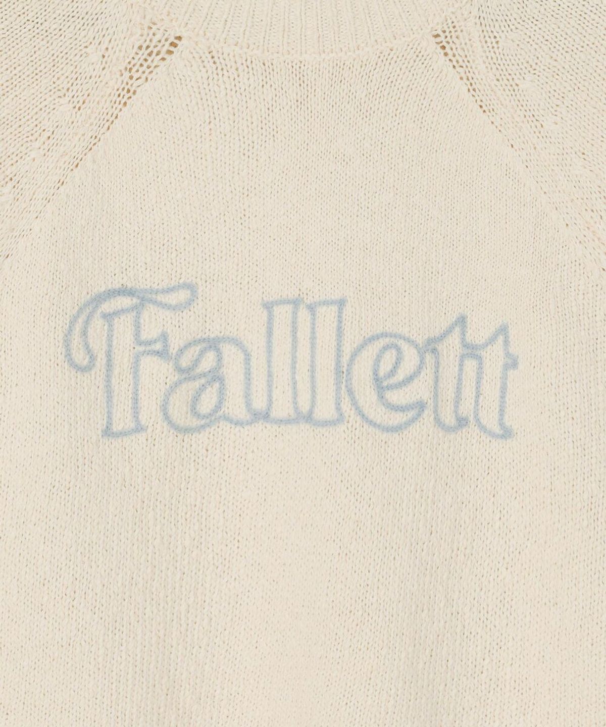 팔렛(FALLETT) 스토리 로고 래글런 니트 크림