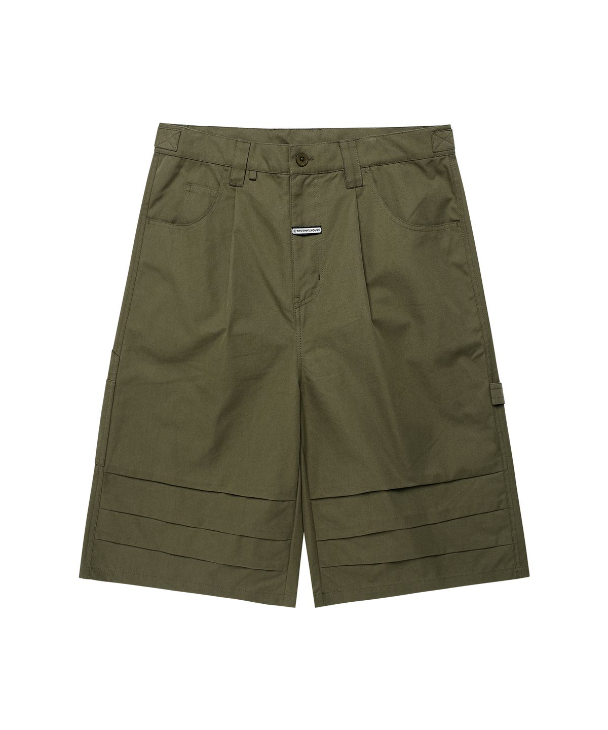 더바이닐하우스(THEVINYLHOUSE) THREE-QUARTER DART PANTS KHAKI
