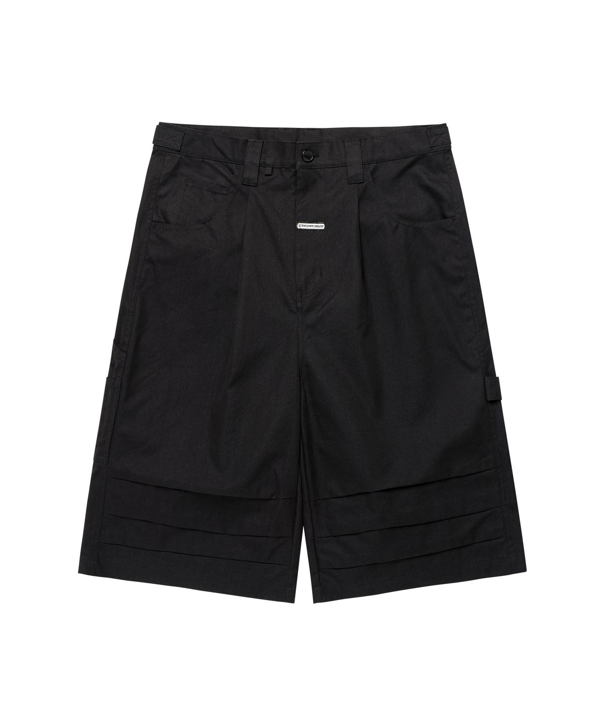 더바이닐하우스(THEVINYLHOUSE) THREE-QUARTER DART PANTS BLACK