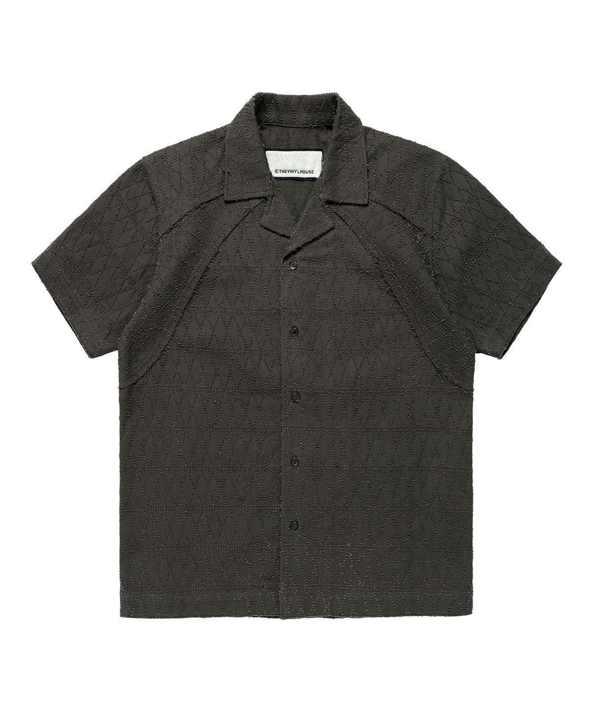 더바이닐하우스(THEVINYLHOUSE) TEXTURE CHECK SHIRTS CHARCOAL