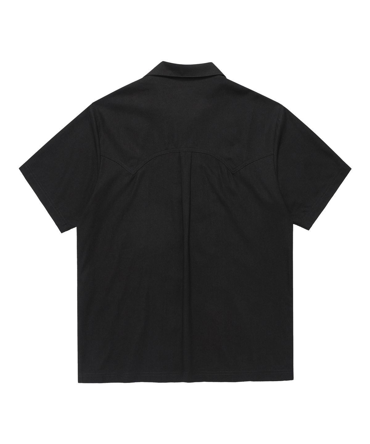 더바이닐하우스(THEVINYLHOUSE) LINEN MESH SHORT SLEEVE SHIRTS BLACK