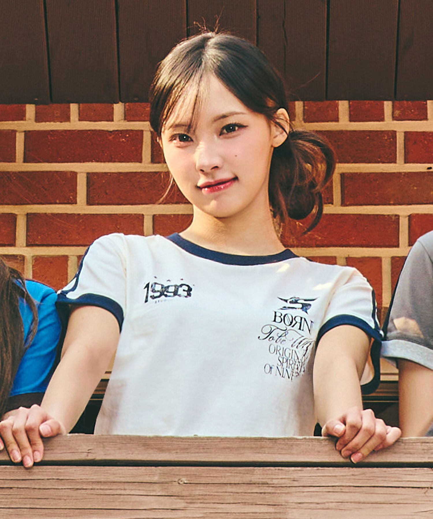 MUSINSA公式 | 1993STUDIO 93 Track Crop Ringer T-Shirt_Ivory