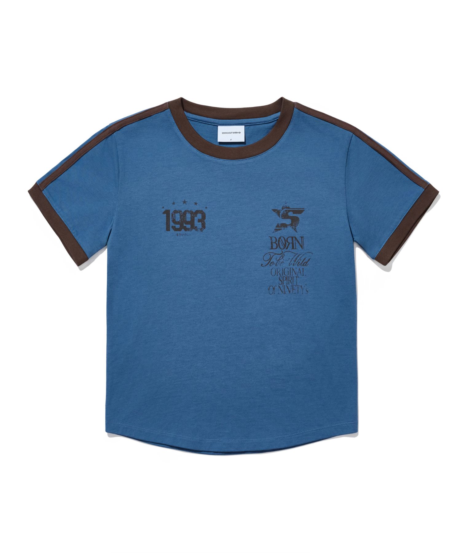 Tシャツ・カットソー 1993studio 93 Track Ringer T-Shirt_Vintage Blue MUSINSA | 1993STUDIO 93 Track Ringer T-Shirt_Vintage Blue