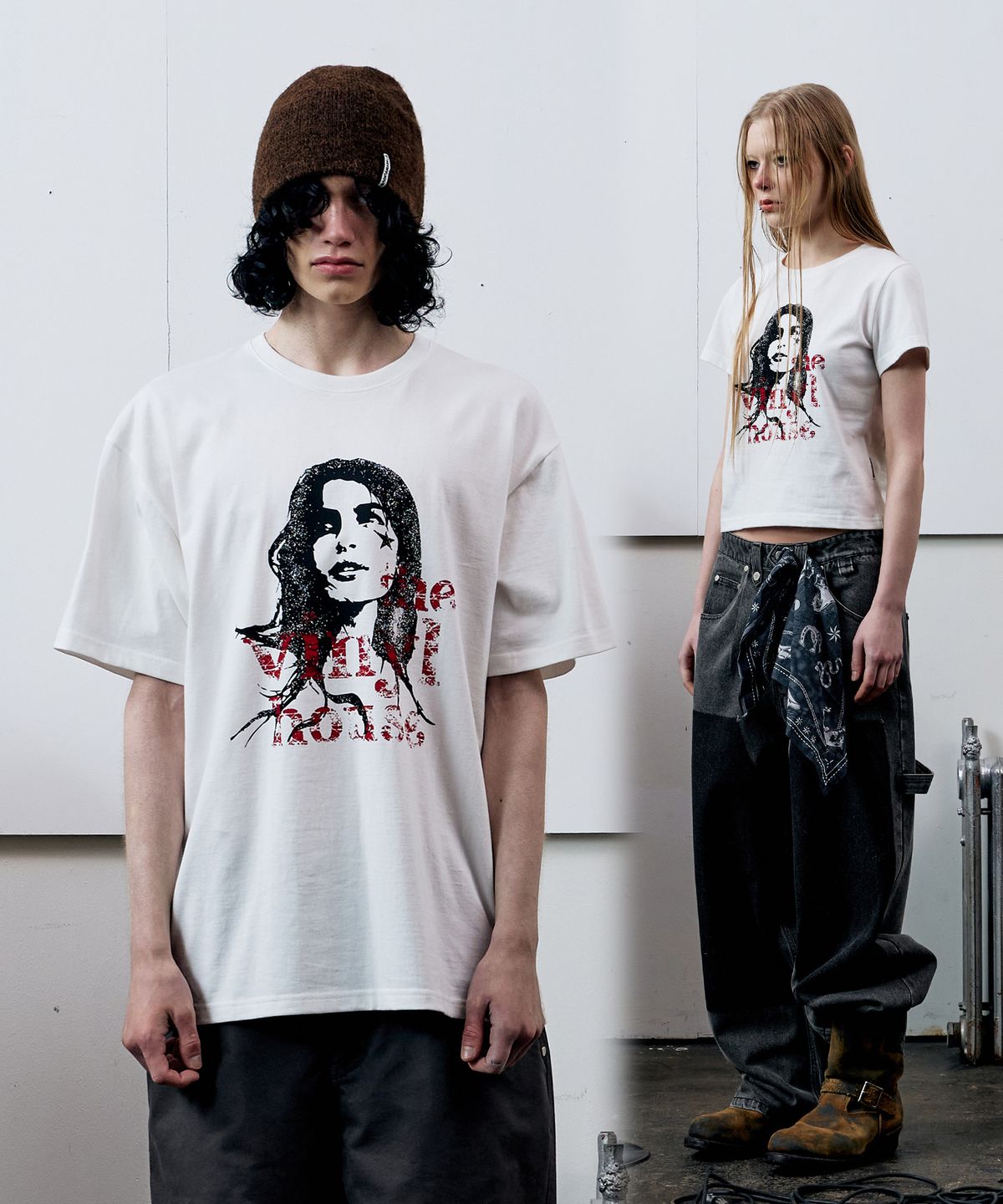 더바이닐하우스(THEVINYLHOUSE) VINTAGE WOMAN TEE WHITE