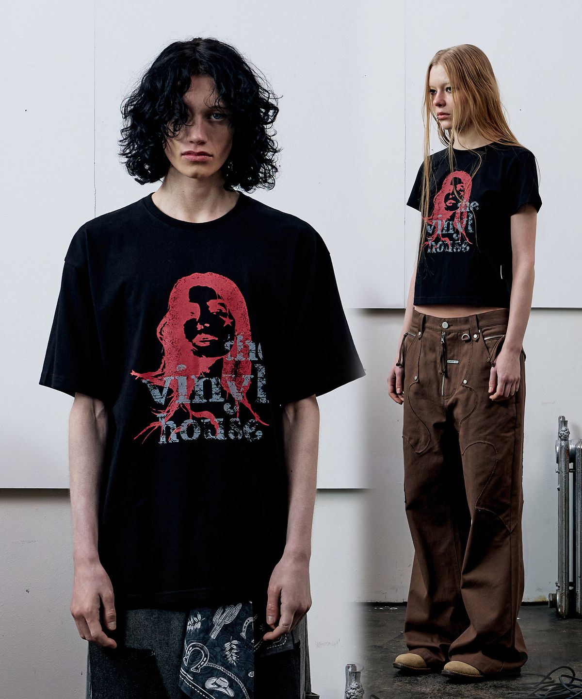 더바이닐하우스(THEVINYLHOUSE) VINTAGE WOMAN TEE BLACK