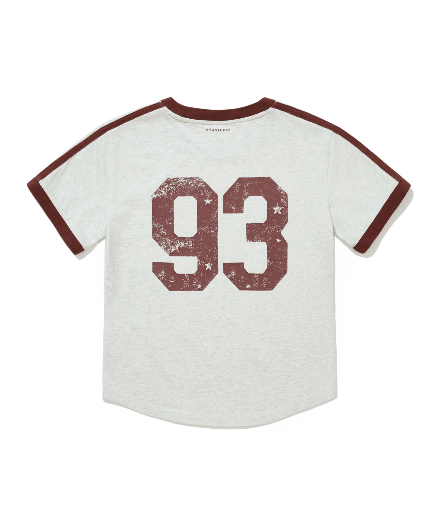 Tシャツ・カットソー 1993studio 93 Track Ringer T-Shirt_Oat Beige MUSINSA公式 | 1993STUDIO 93 Track Crop Ringer T-Shirt_Oat Beige