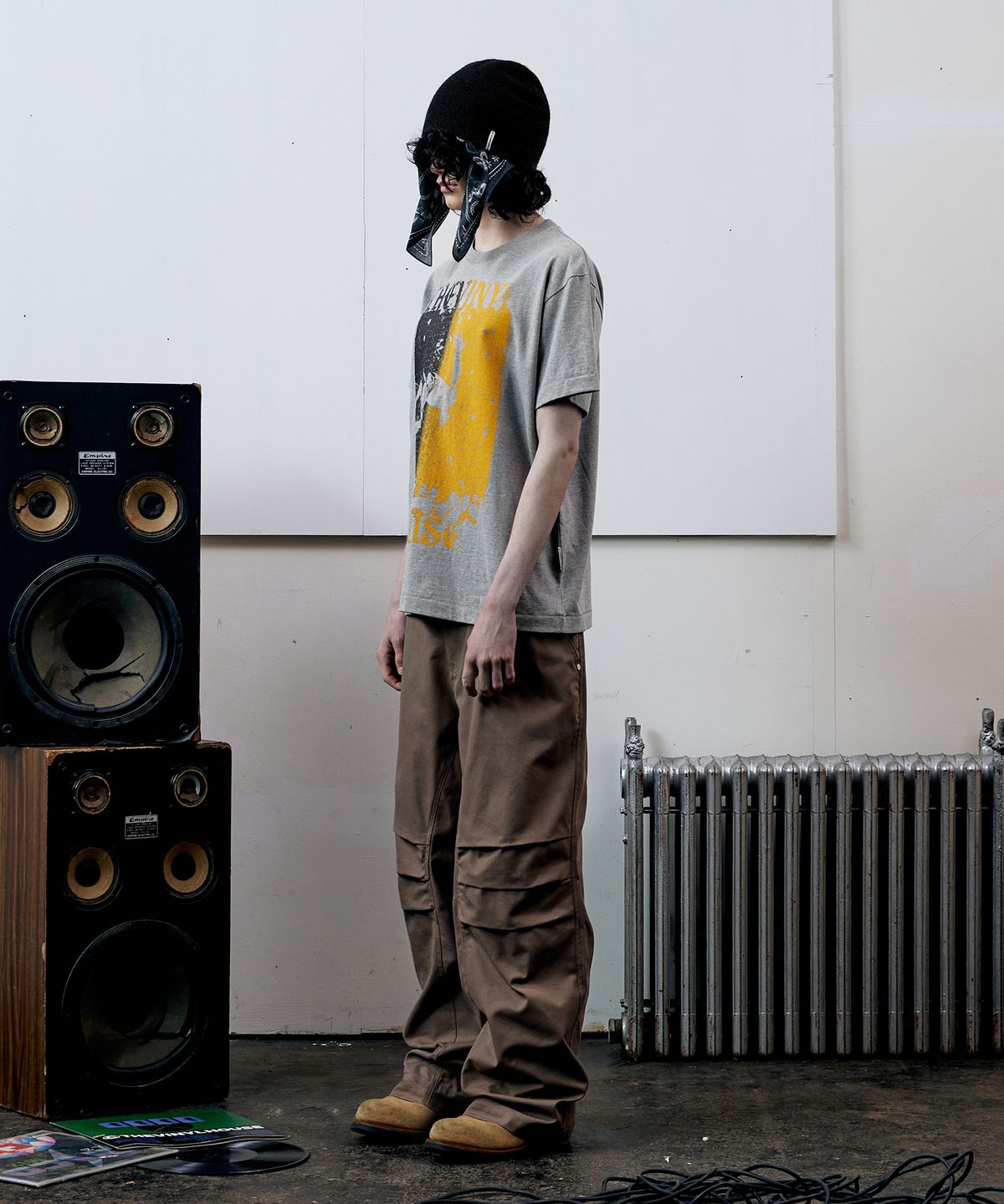 더바이닐하우스(THEVINYLHOUSE) VINTAGE POSTER TEE GREY
