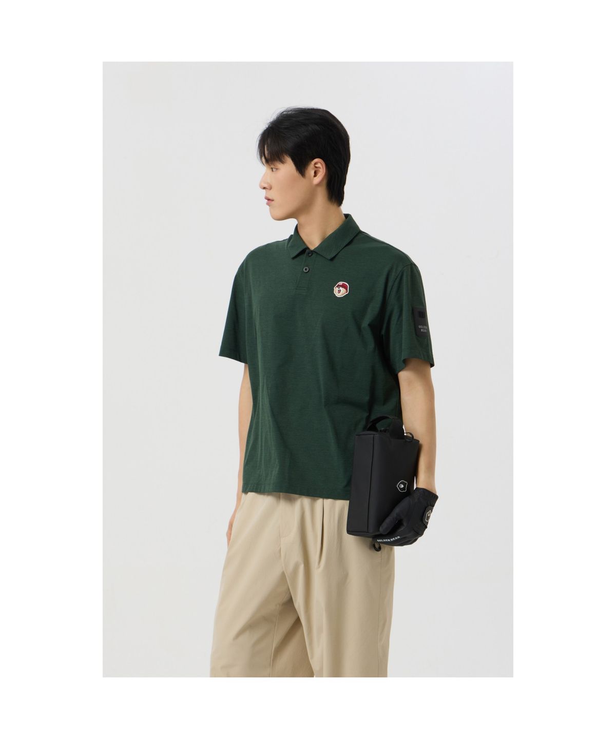 골든베어(GOLDEN BEAR) (UNI) SORONA Printed Back Polo T-shirt_G4TAM25395GRX