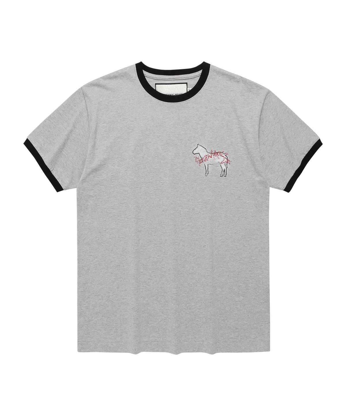 더바이닐하우스(THEVINYLHOUSE) HORSE STICKER TEE GREY