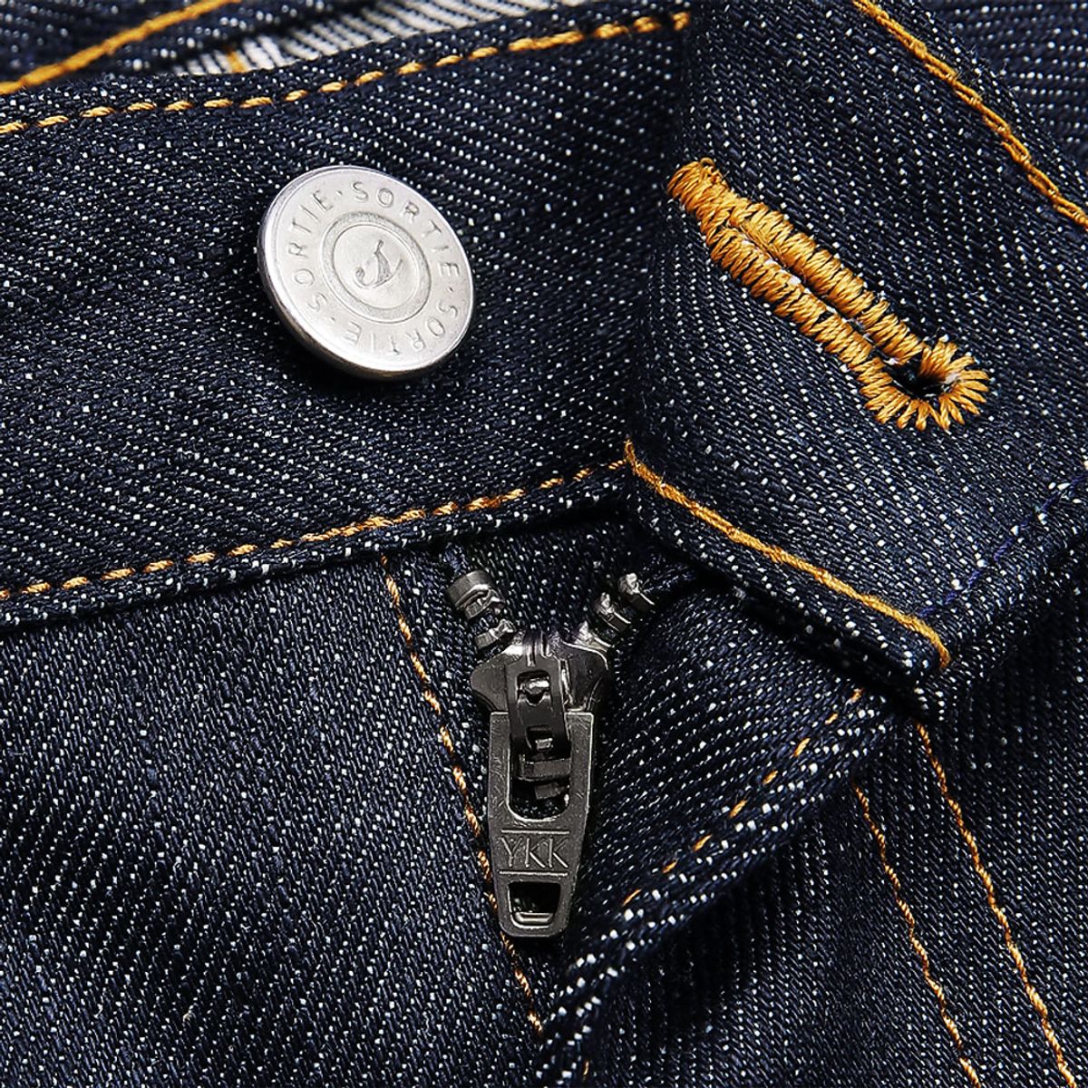 솔티(SORTIE) 075 Raw Selvedge denim Jeans (Indigo Blue)