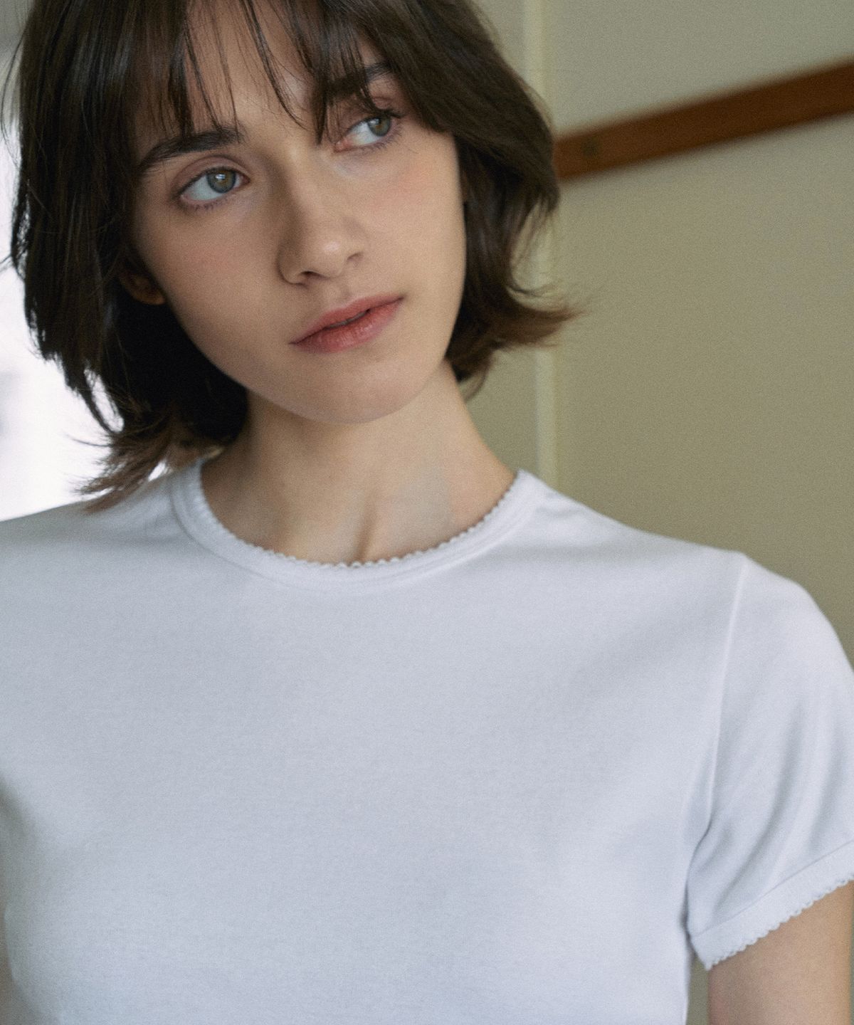 라메레이(LAMEREI) Picot Round T-shirt[LMBESPTT5601]-3color