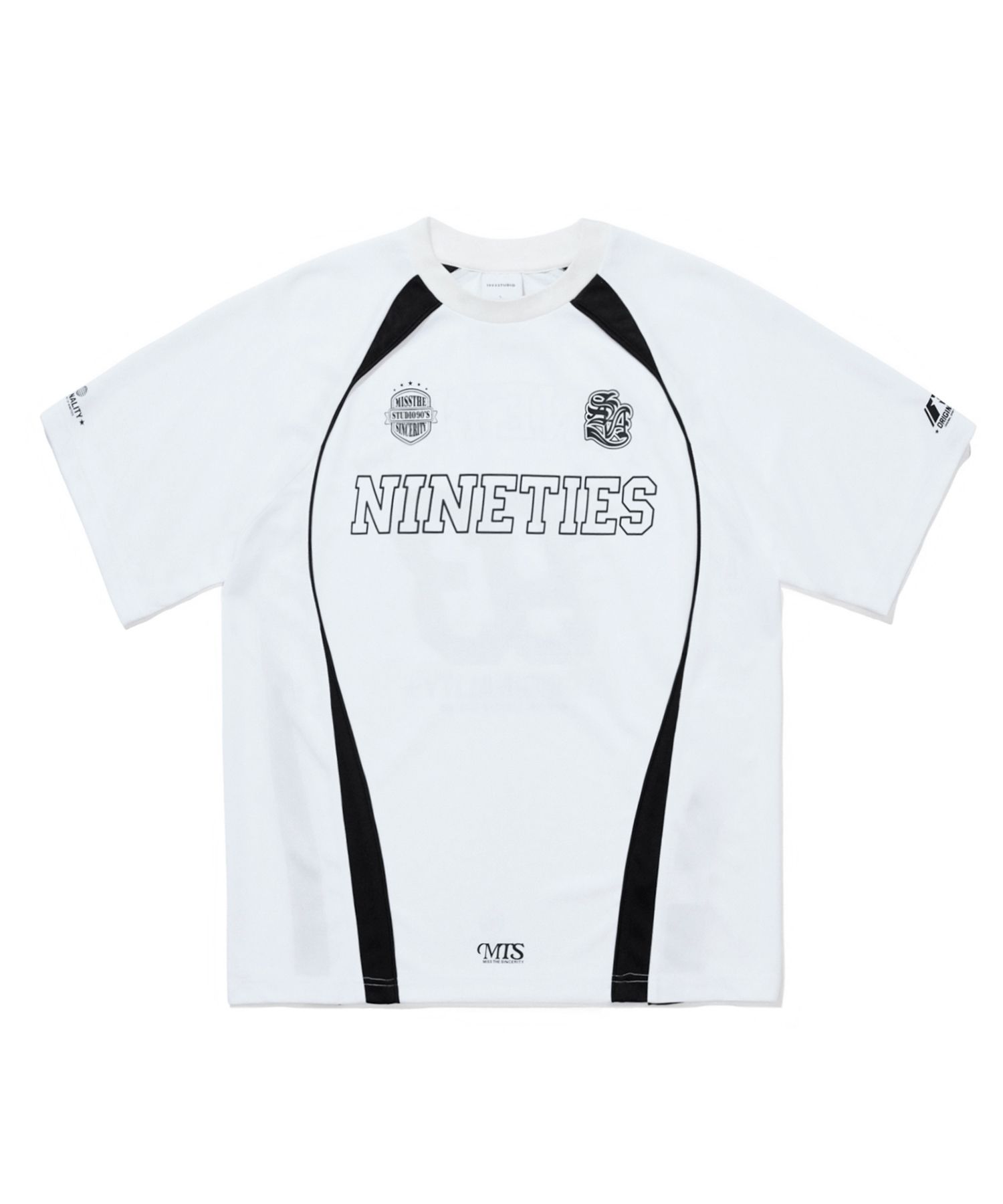 MUSINSA公式 | 1993STUDIO Sporty Mesh Raglan T-Shirt_White